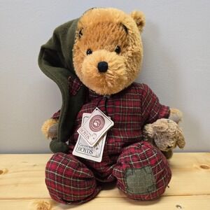 Vintage Boyds Bear Winnie‎ The Pooh Plush Mohair Pajamas Mini Teddy Sitting